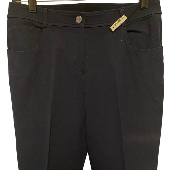 St. John Yellow Label Navy Blue Straight Leg Casual Pant, Womens Size 4 Small - Picture 5 of 11